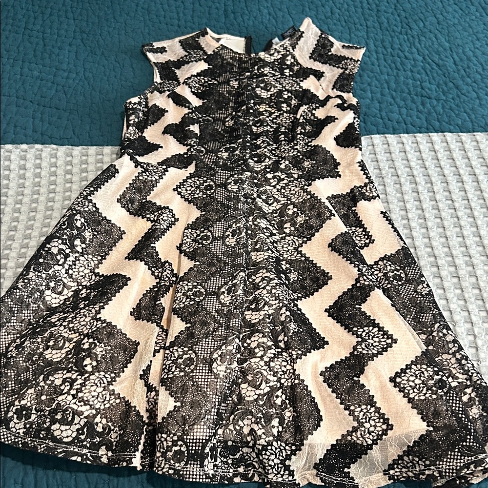 Stylish Black and Cream Dress